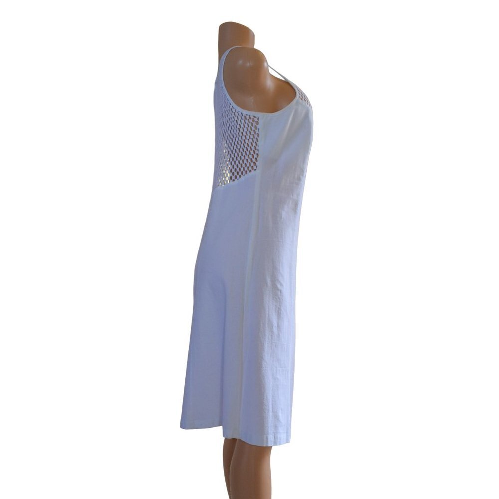 Cuco Mexico Class White Ivory Mesh Dress Spaghetti Straps Cotton Size M - L NWOT - Picture 6 of 13
